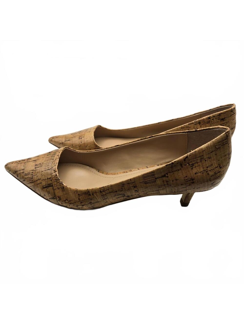 Charles by Charles David Drew Cork Print Kitten Heel Pointed Toe Pumps Size 6.5M - Picture 2 of 9